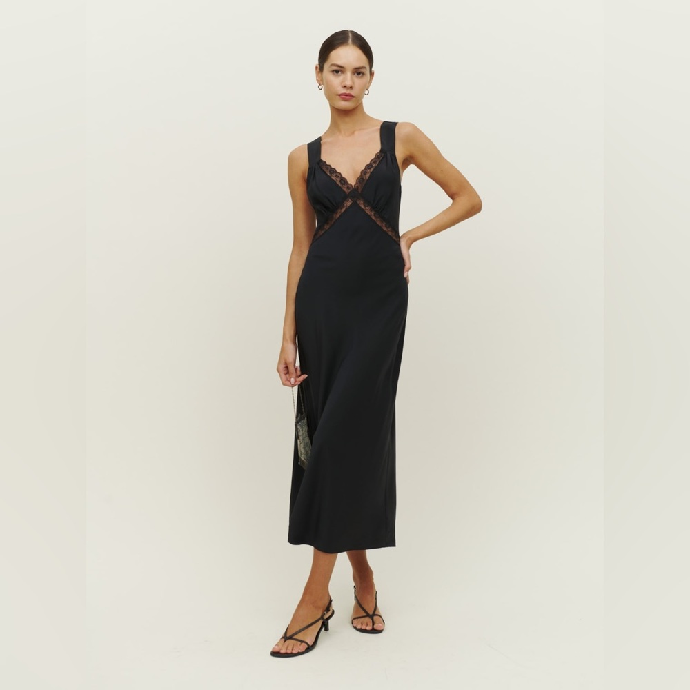Reformation black Provence dress, size XS